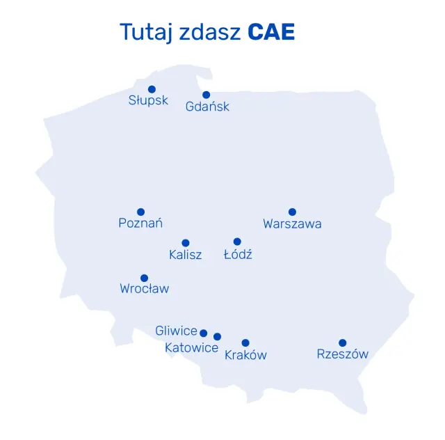 Mapa CAE w Polsce